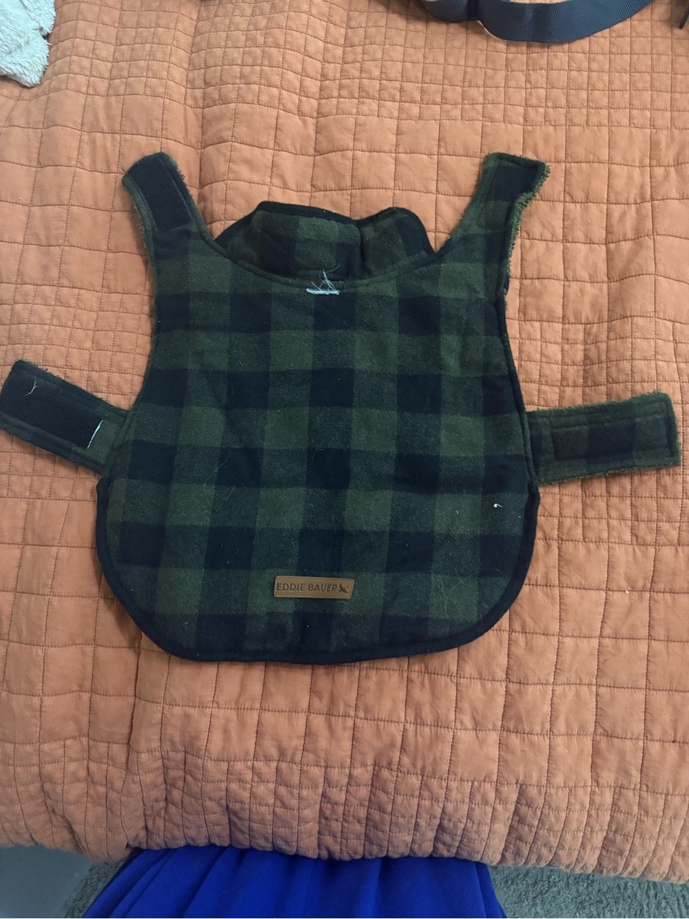 Eddie Bauer Green and Black Dog Sweater